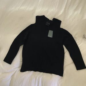 Black turtleneck sweater